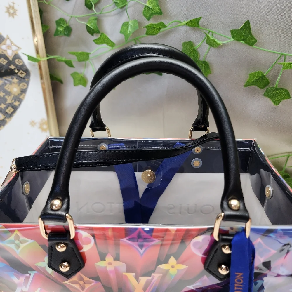 Authentic Louis Vuitton Vibrant Multicolor Retail Shopping Bag in A PVC Tote - Picture 5 of 10